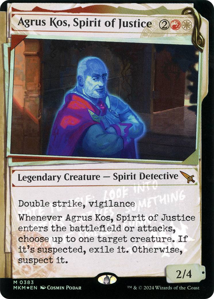Agrus Kos, Spirit of Justice (MKM-383) (Showcase) (Invisible Ink) (Foil)