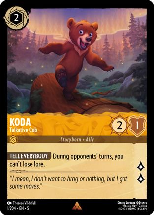 Koda - Talkative Cub (5-001) (Cold Foil)