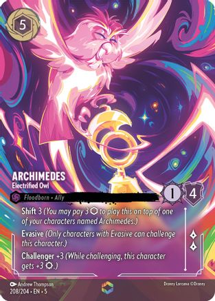 Archimedes - Electrified Owl (Enchanted) (5-208) (Holofoil)