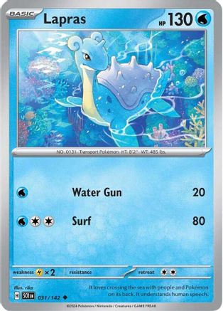 Lapras (SCR-031) (Reverse Holofoil)