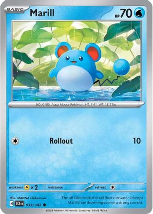 Marill (SCR-033) (Reverse Holofoil)