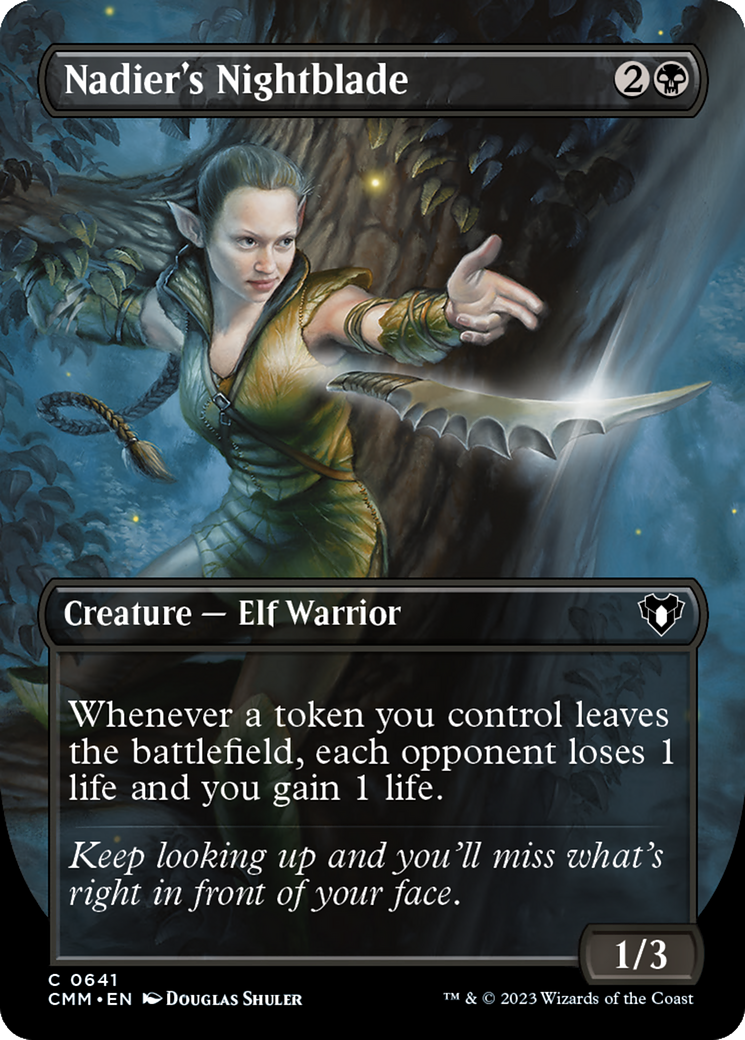 Nadier's Nightblade (CMM-641) (Borderless) (Foil)