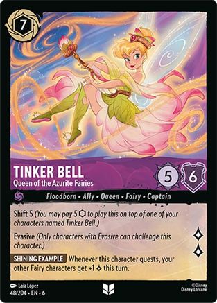 Tinker Bell - Queen of the Azurite Fairies (6-048) (Cold Foil)
