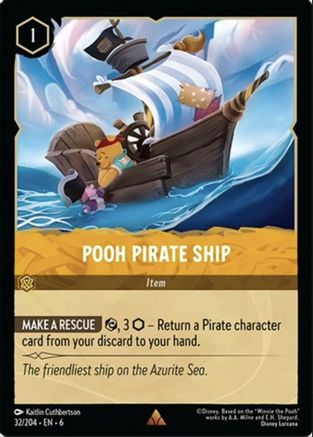 Pooh Pirate Ship (6-032) (Cold Foil)