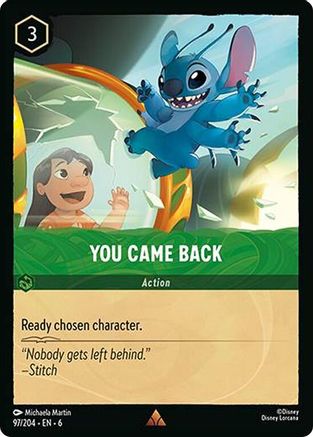 You Came Back (6-097) (Cold Foil)