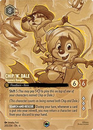 Chip 'n' Dale - Recovery Rangers (Enchanted) (6-205) (Holofoil)