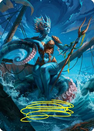 Kiora, the Rising Tide Art Card (30/54) (Gold-Stamped Signature) (ASFDN-030)