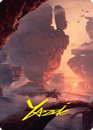 Mountain Art Card (24/54) (Gold-Stamped Signature) (ASFDN-024)