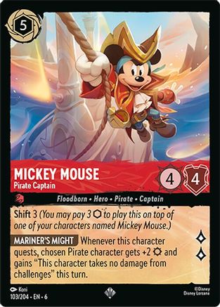 Mickey Mouse - Pirate Captain (6-103) (Cold Foil)