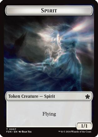 Spirit // Cat (0001) Doubled-Sided Token (FDN-1 // 7) (Foil)