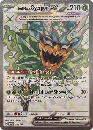Teal Mask Ogerpon ex (SVP-166) (Holofoil)