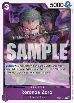 Roronoa Zoro (076) (OP09-076) (Foil)