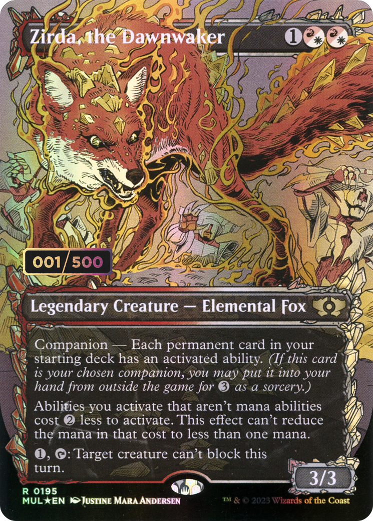 Zirda, the Dawnwaker (MUL-195Z) (Showcase) (Borderless) (Foil) (Serialized)