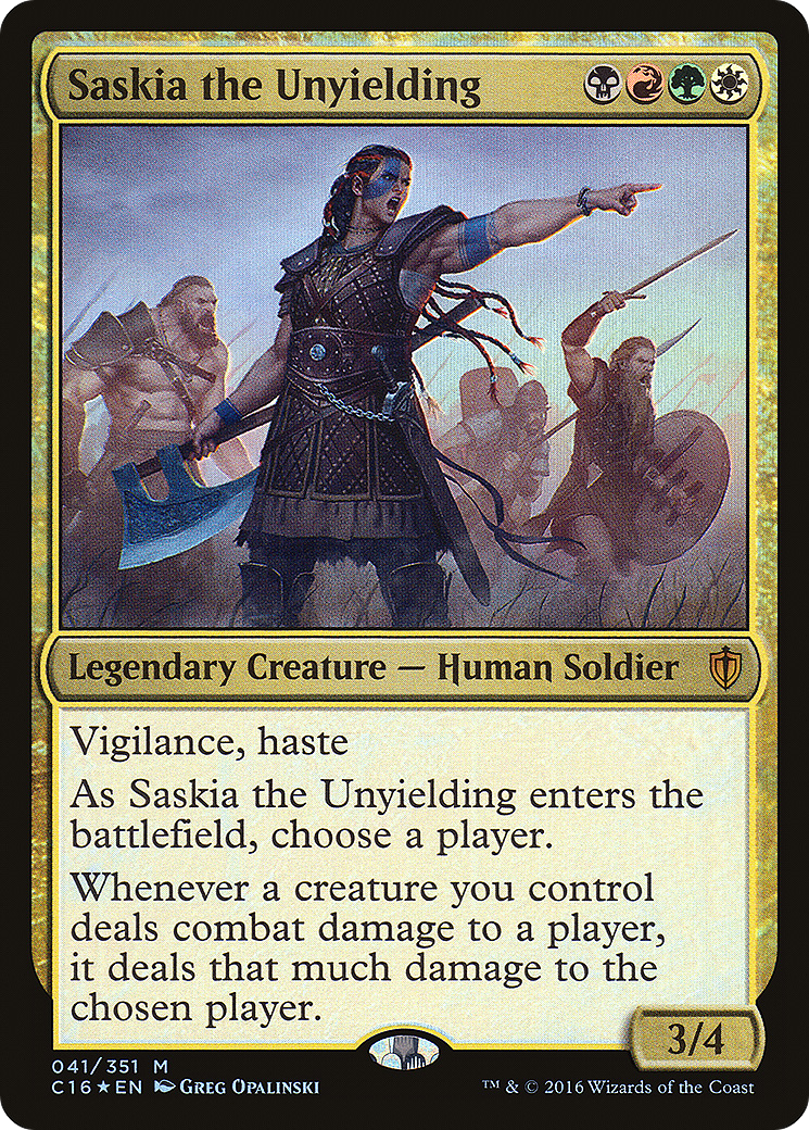 Saskia the Unyielding (C16-041) (Foil)