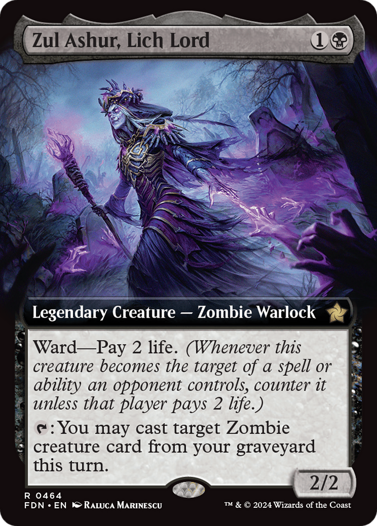 Zul Ashur, Lich Lord (FDN-464) (Extended Art) (Foil)