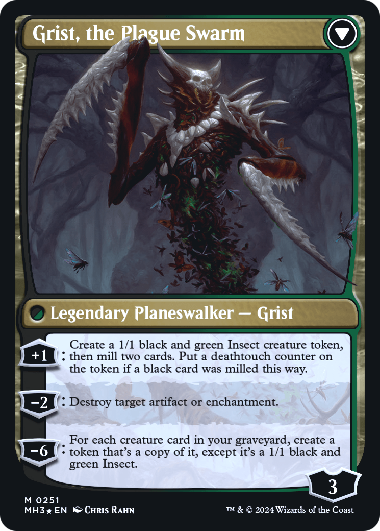 Grist, Voracious Larva // Grist, the Plague Swarm (PRE-251S) (Foil)