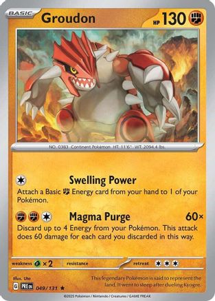 Groudon (PRE-049) (Reverse Holofoil)