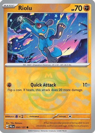 Riolu (Master Ball Pattern) (PRE-050) (Holofoil)