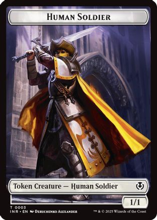 Human Soldier (0003) // Clue Double-Sided Token (INR-3 // 22) (Foil)