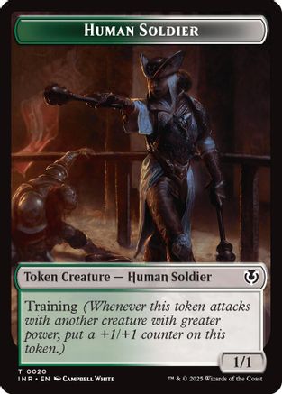 Human Soldier (0020) // Emblem - Tamiyo, Field Researcher Double-Sided Token (INR-20 // 26)