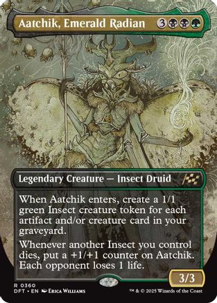 Aatchik, Emerald Radian (Borderless) (DFT-360) (Foil)