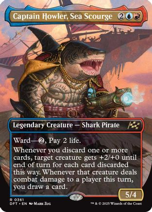 Captain Howler, Sea Scourge (Borderless) (DFT-361) (Foil)
