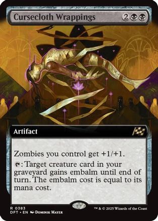 Cursecloth Wrappings (Extended Art) (DFT-383) (Foil)