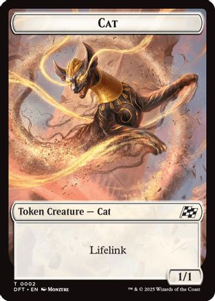 Cat // Thopter (0010) Double-Sided Token (DFT-2 // 10) (Foil)