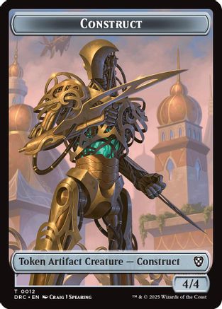 Construct // Golem (0013) Double-Sided Token (DRC-12 // 13) (Foil)