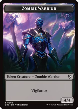 Zombie Warrior // Zombie (0003) Double-Sided Token (DRC-9 // 3)