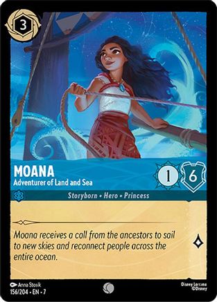 Moana - Adventurer of Land and Sea (7-156) (Cold Foil)