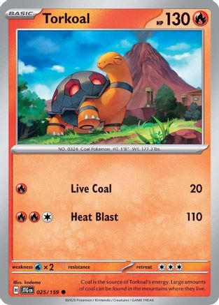Torkoal (JTG-025) (Reverse Holofoil)