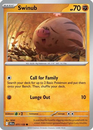 Swinub (JTG-077) (Reverse Holofoil)