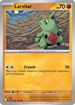 Larvitar (JTG-080) (Reverse Holofoil)