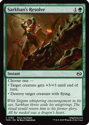 Sarkhan's Resolve (TDM-158) (Foil)