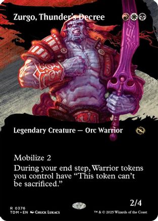 Zurgo, Thunder's Decree (Borderless) (TDM-376)