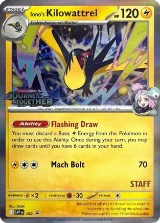 Iono's Kilowattrel (SVP-182) (Holofoil)