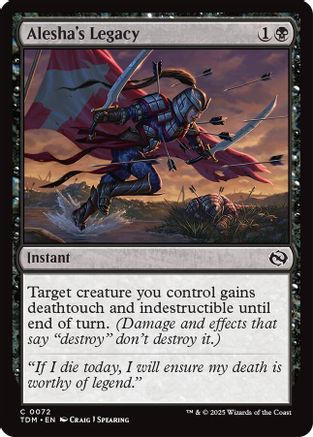 Alesha's Legacy (TDM-072) (Foil)