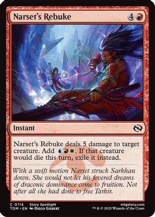 Narset's Rebuke (TDM-114) (Foil)