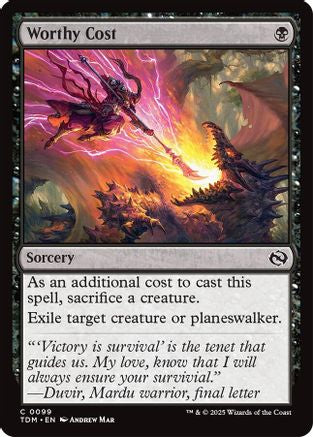 Worthy Cost (TDM-099) (Foil)