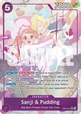 Sanji & Pudding (Alternate Art) (EB02-035) (Foil)