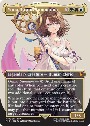 Yuna, Grand Summoner (Borderless) (FIC-208) (Foil)
