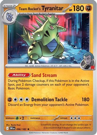 Team Rocket's Tyranitar (DRI-096) (Reverse Holofoil)