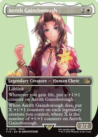 Aerith Gainsborough (FIN-374) (Borderless) (Foil)