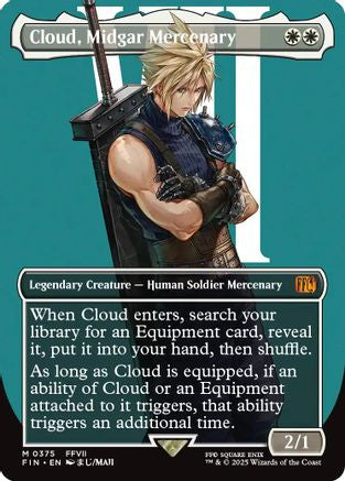 Cloud, Midgar Mercenary (FIN-375) (Borderless) (Foil)