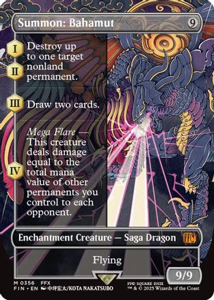 Summon: Bahamut (FIN-356) (Borderless) (Foil)