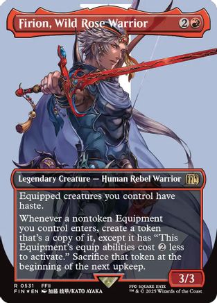 Firion, Wild Rose Warrior (FIN-531) (Borderless) (Surge Foil)