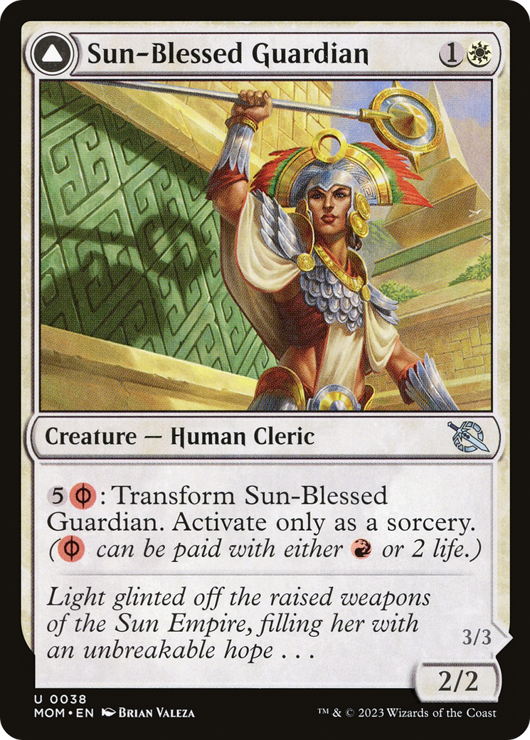 Sun-Blessed Guardian // Furnace-Blessed Conqueror (MOM-038) (Foil)