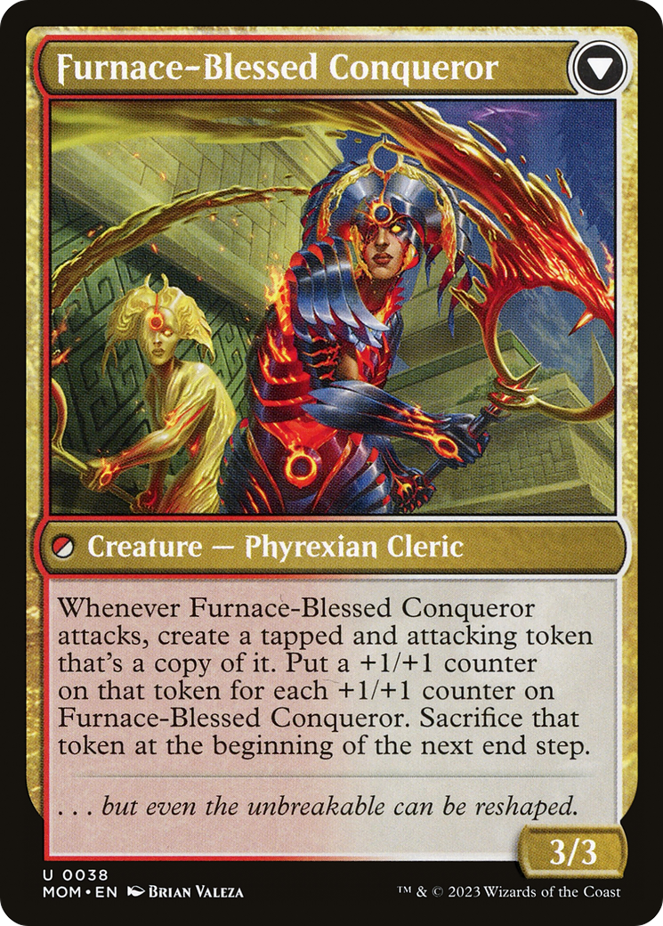 Sun-Blessed Guardian // Furnace-Blessed Conqueror (MOM-038) (Foil)
