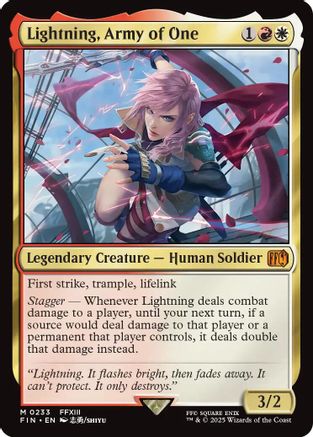 Lightning, Army of One (FIN-233) (Foil)